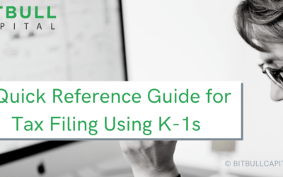 A Quick Reference Guide for Tax Filing Using K-1s